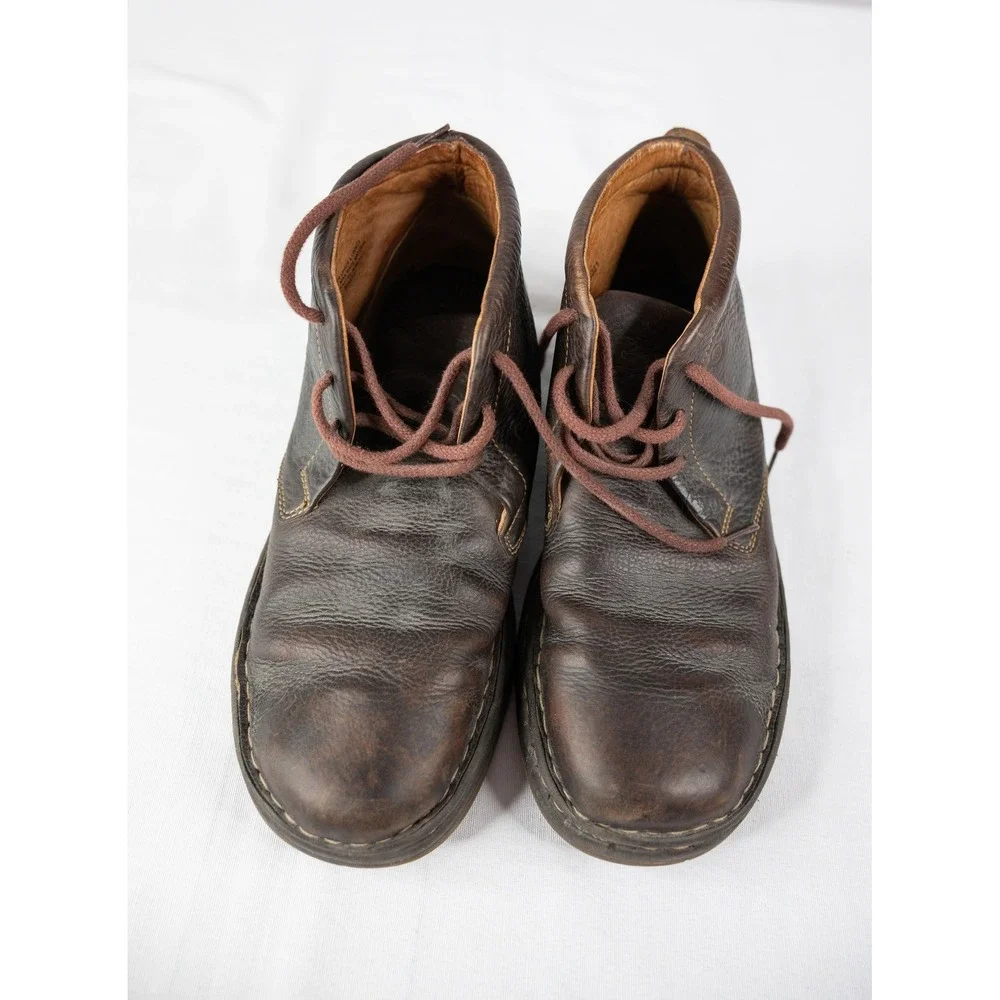 Born Chukka Boots Mens 10 Brown Good Leather Lace Up Ankle M6021 casual